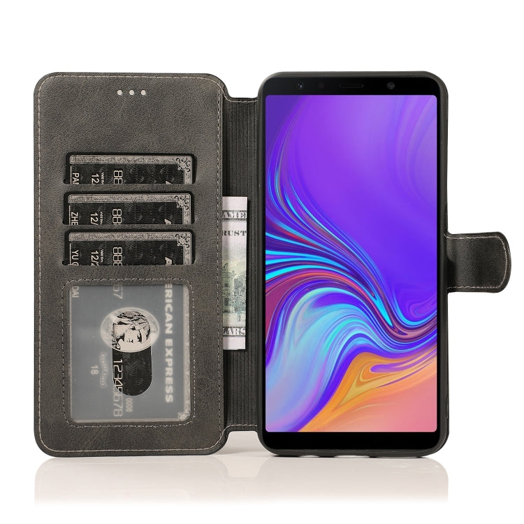 For Samsung Galaxy A7 2018 Shockproof PU + TPU Leather Phone Case