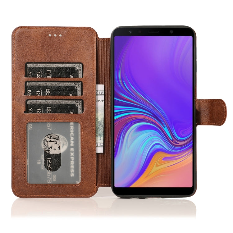 For Samsung Galaxy A7 2018 Shockproof PU + TPU Leather Phone Case