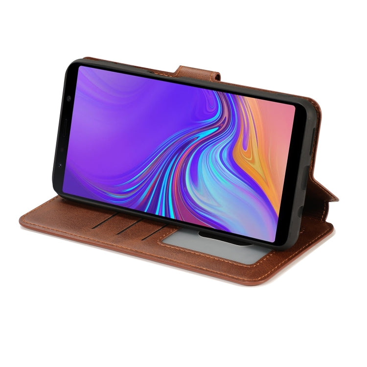 For Samsung Galaxy A7 2018 Shockproof PU + TPU Leather Phone Case
