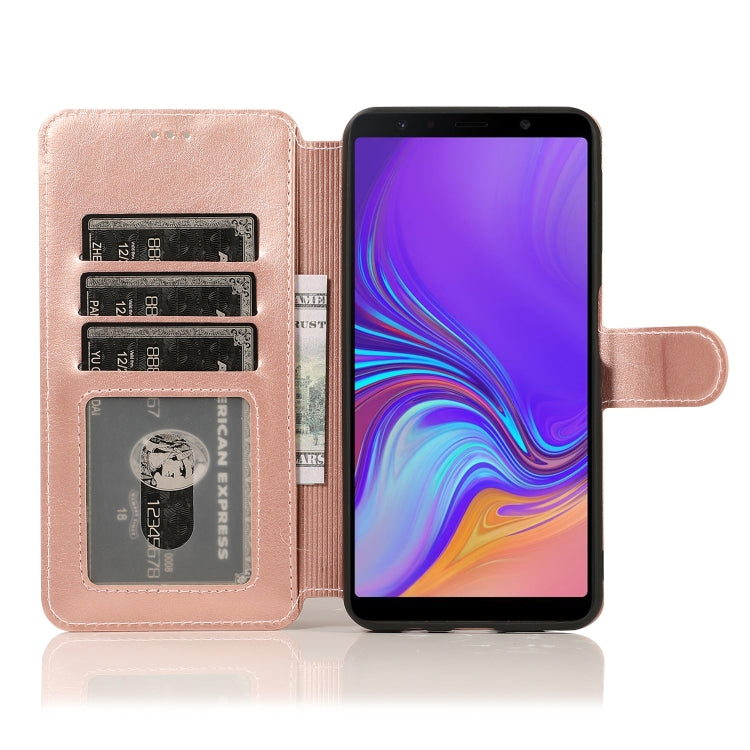 For Samsung Galaxy A7 2018 Shockproof PU + TPU Leather Phone Case