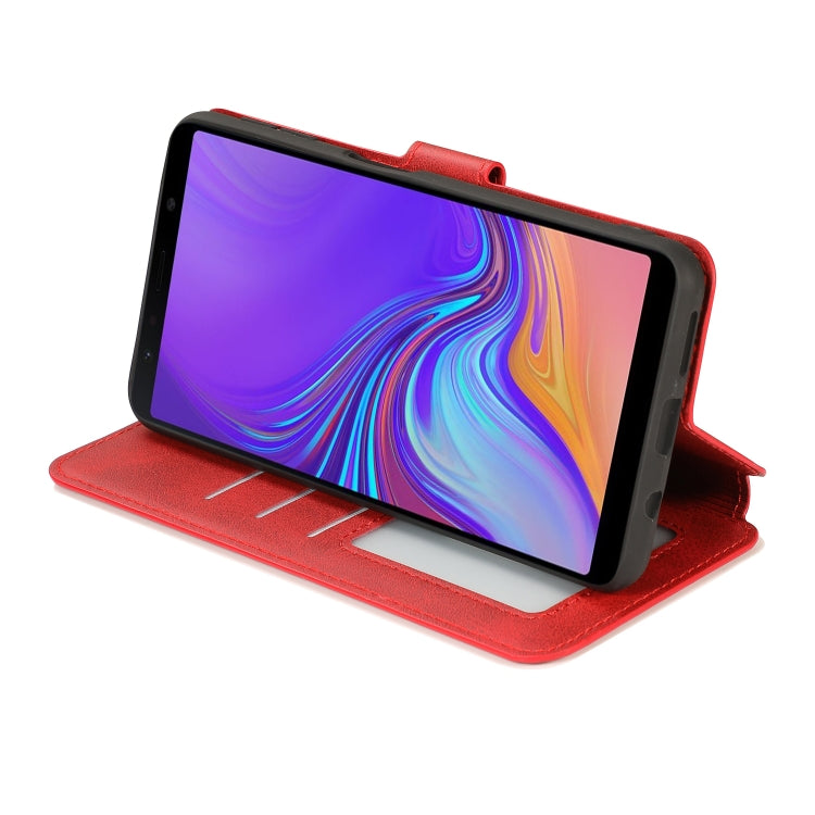 For Samsung Galaxy A7 2018 Shockproof PU + TPU Leather Phone Case