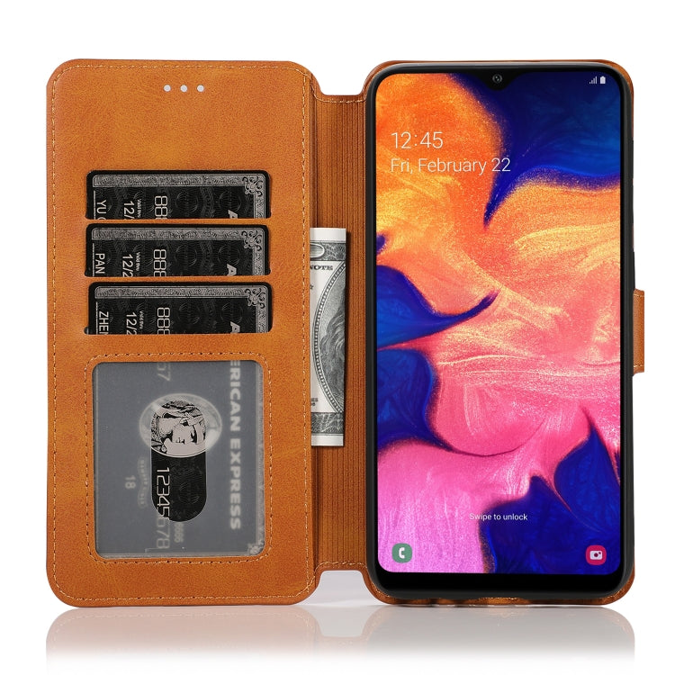For Samsung Galaxy A10 Shockproof PU + TPU Leather Phone Case