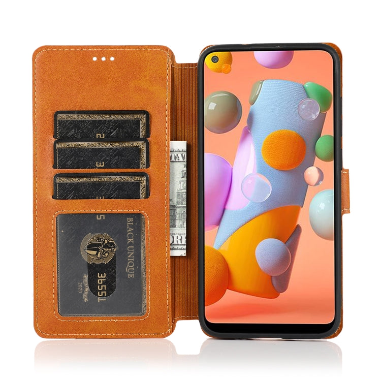 For Samsung Galaxy A11 US Version Shockproof PU + TPU Leather Phone Case