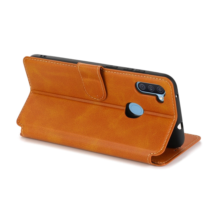 For Samsung Galaxy A11 US Version Shockproof PU + TPU Leather Phone Case