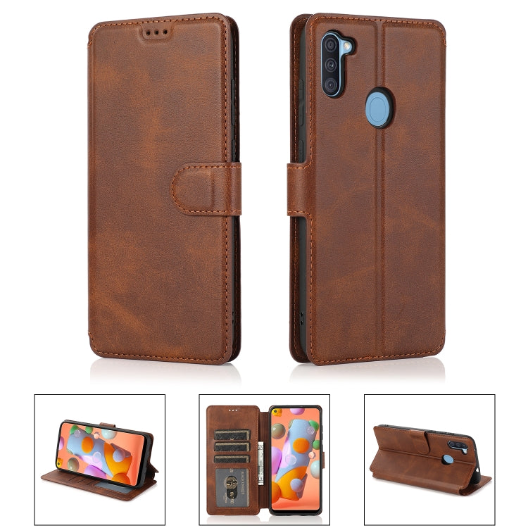 For Samsung Galaxy A11 EU Version Shockproof PU + TPU Leather Phone Case