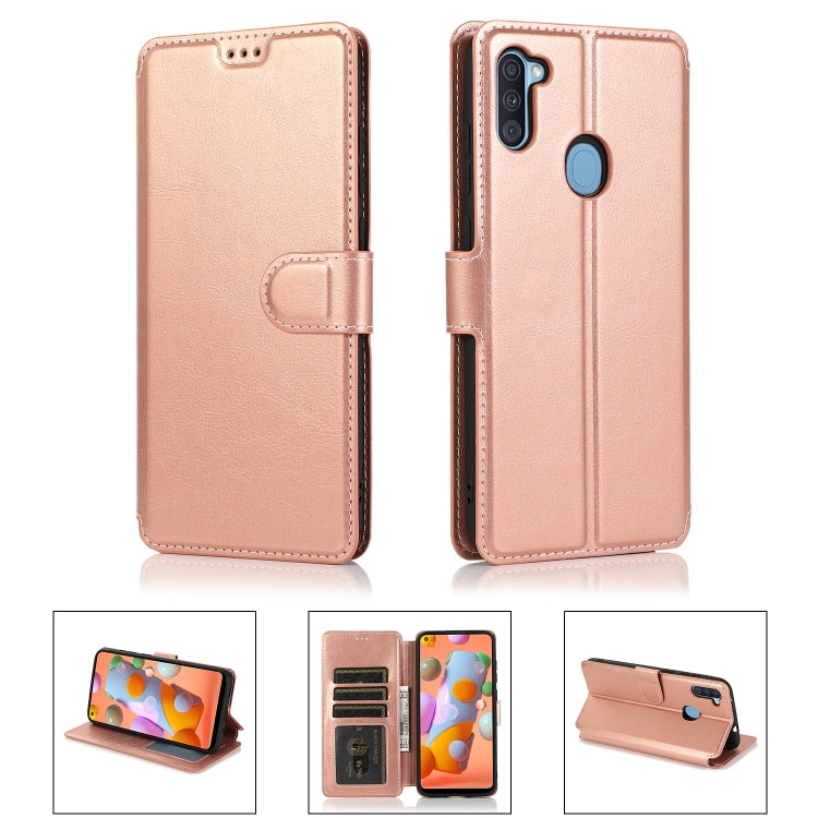 For Samsung Galaxy A11 EU Version Shockproof PU + TPU Leather Phone Case