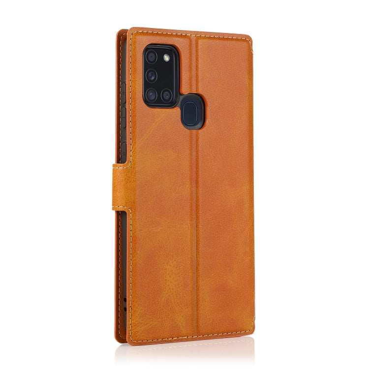For Samsung Galaxy A21s Shockproof PU + TPU Leather Phone Case
