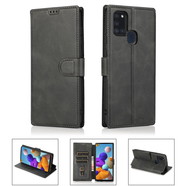 For Samsung Galaxy A21s Shockproof PU + TPU Leather Phone Case