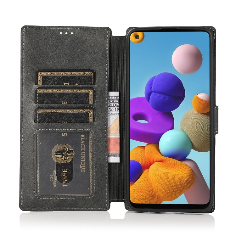 For Samsung Galaxy A21s Shockproof PU + TPU Leather Phone Case