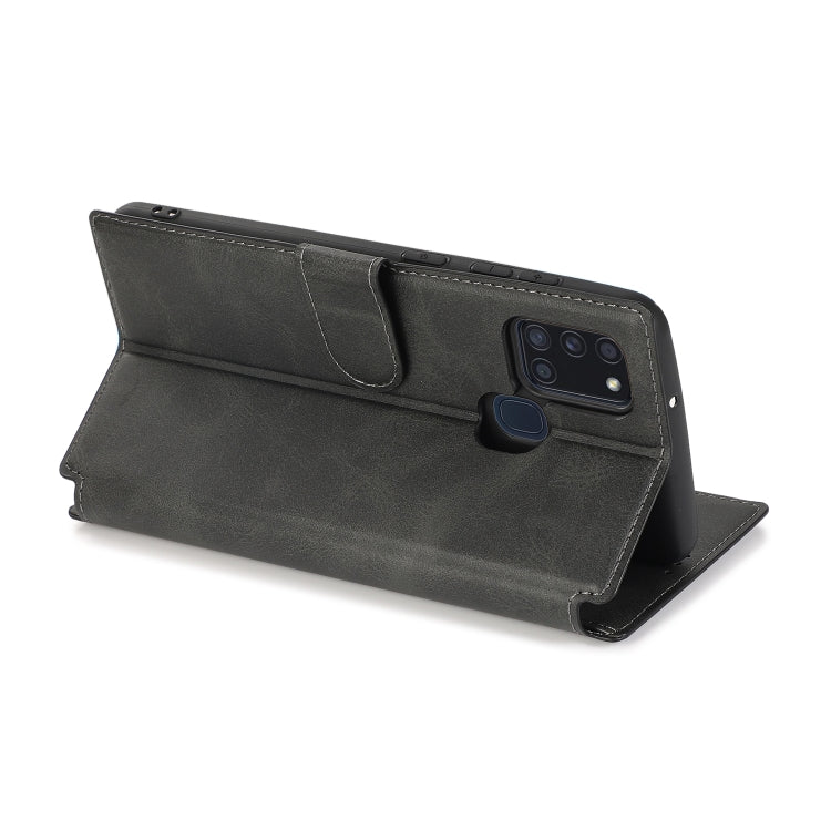 For Samsung Galaxy A21s Shockproof PU + TPU Leather Phone Case