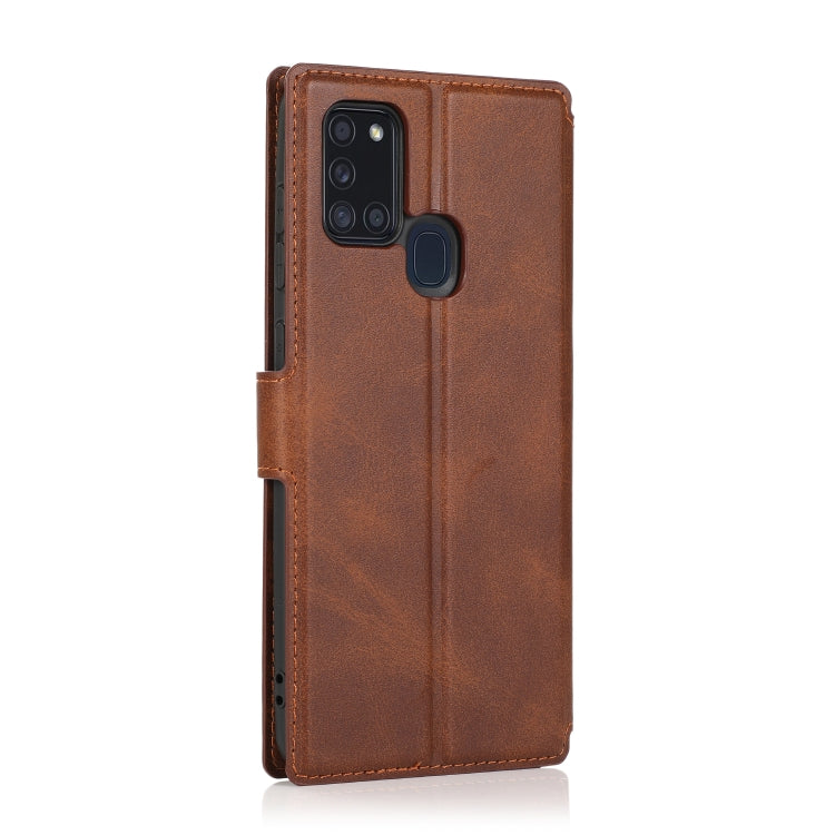 For Samsung Galaxy A21s Shockproof PU + TPU Leather Phone Case