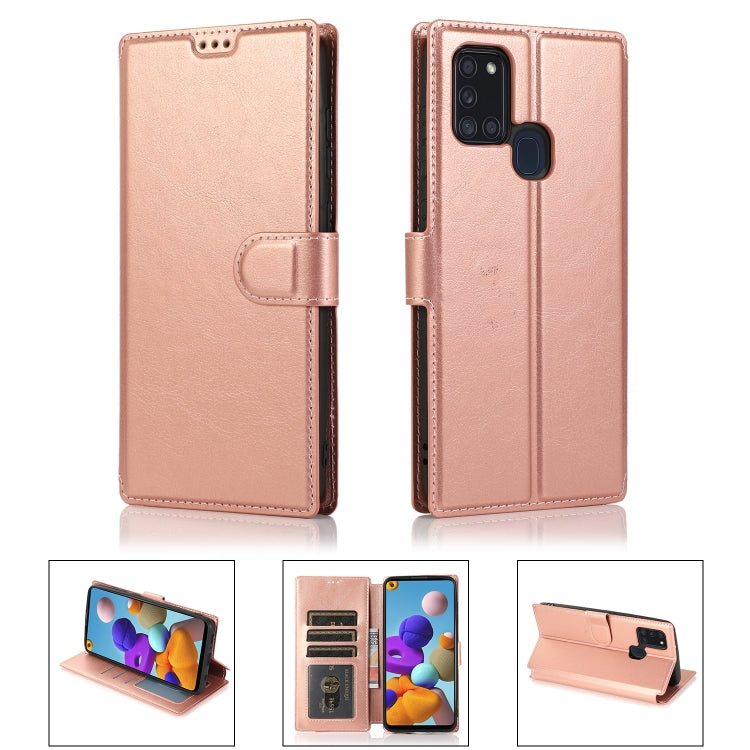 For Samsung Galaxy A21s Shockproof PU + TPU Leather Phone Case