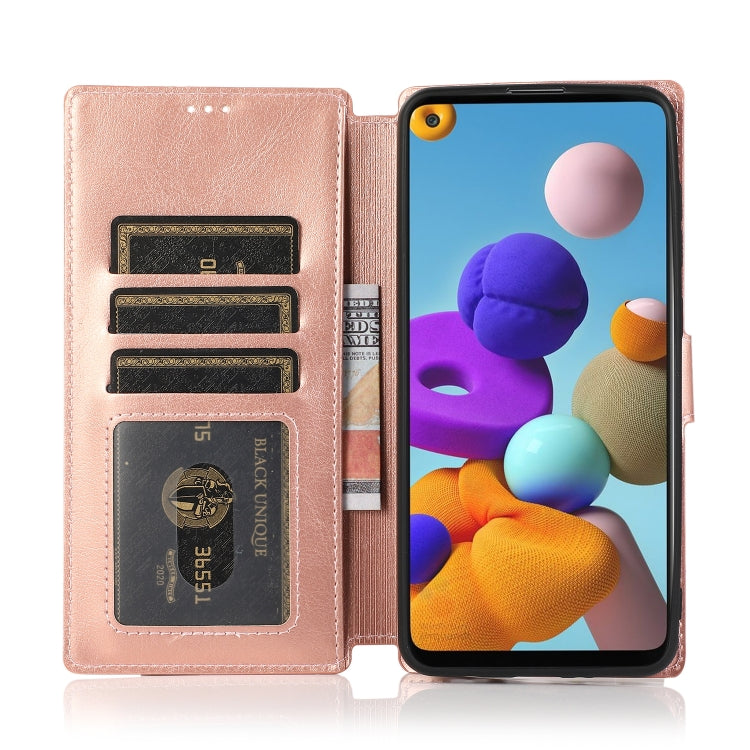 For Samsung Galaxy A21s Shockproof PU + TPU Leather Phone Case