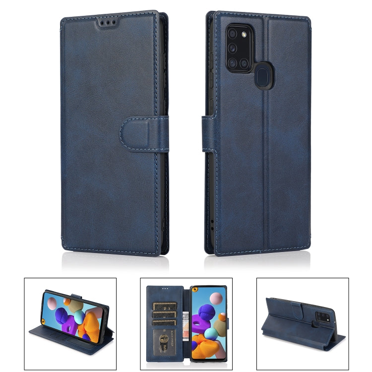 For Samsung Galaxy A21s Shockproof PU + TPU Leather Phone Case