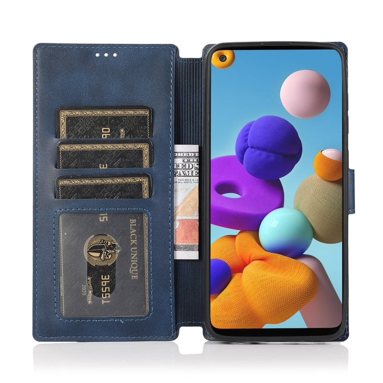 For Samsung Galaxy A21s Shockproof PU + TPU Leather Phone Case