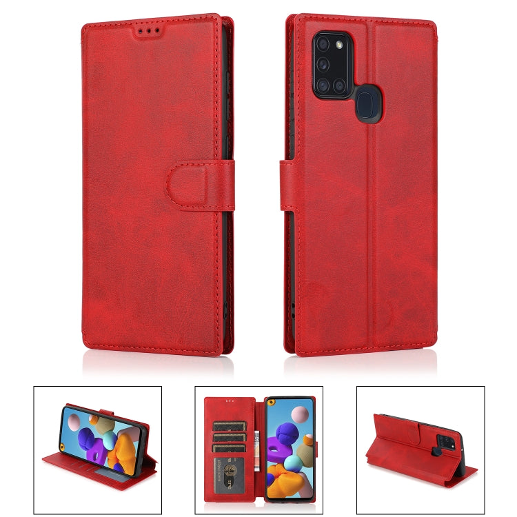 For Samsung Galaxy A21s Shockproof PU + TPU Leather Phone Case