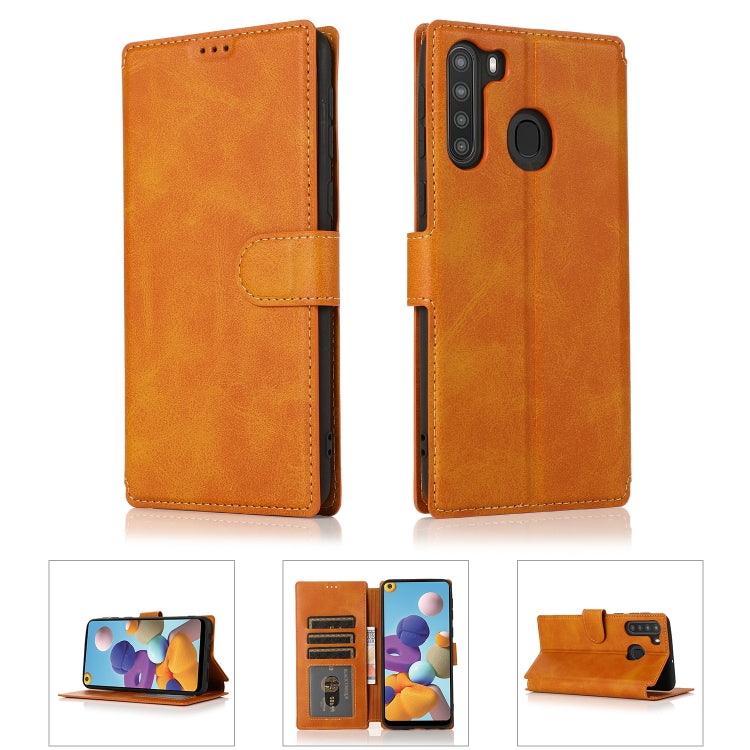 For Samsung Galaxy A21 EU Version Shockproof PU + TPU Leather Phone Case