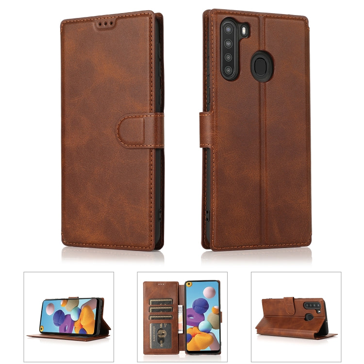 For Samsung Galaxy A21 EU Version Shockproof PU + TPU Leather Phone Case