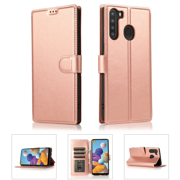 For Samsung Galaxy A21 EU Version Shockproof PU + TPU Leather Phone Case
