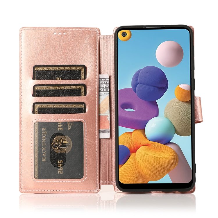 For Samsung Galaxy A21 EU Version Shockproof PU + TPU Leather Phone Case