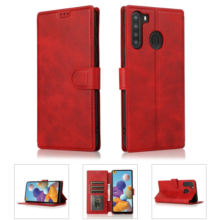 For Samsung Galaxy A21 EU Version Shockproof PU + TPU Leather Phone Case
