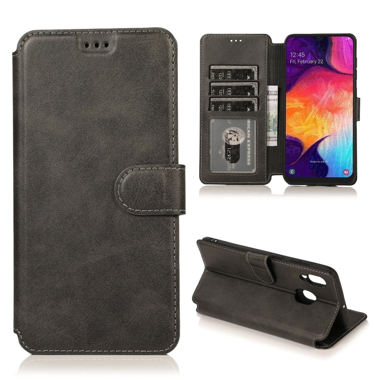 For Samsung Galaxy A30 Shockproof PU + TPU Leather Phone Case