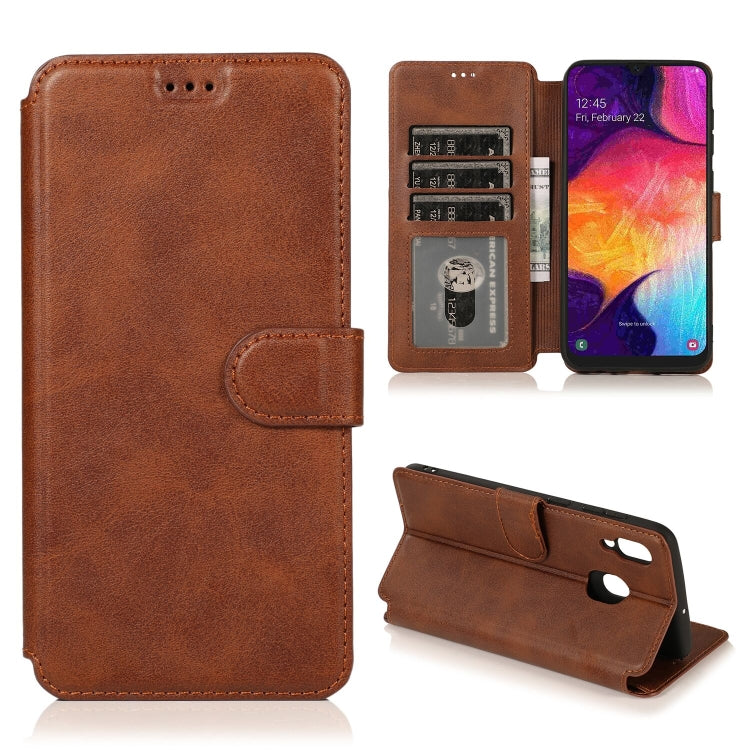 For Samsung Galaxy A30 Shockproof PU + TPU Leather Phone Case
