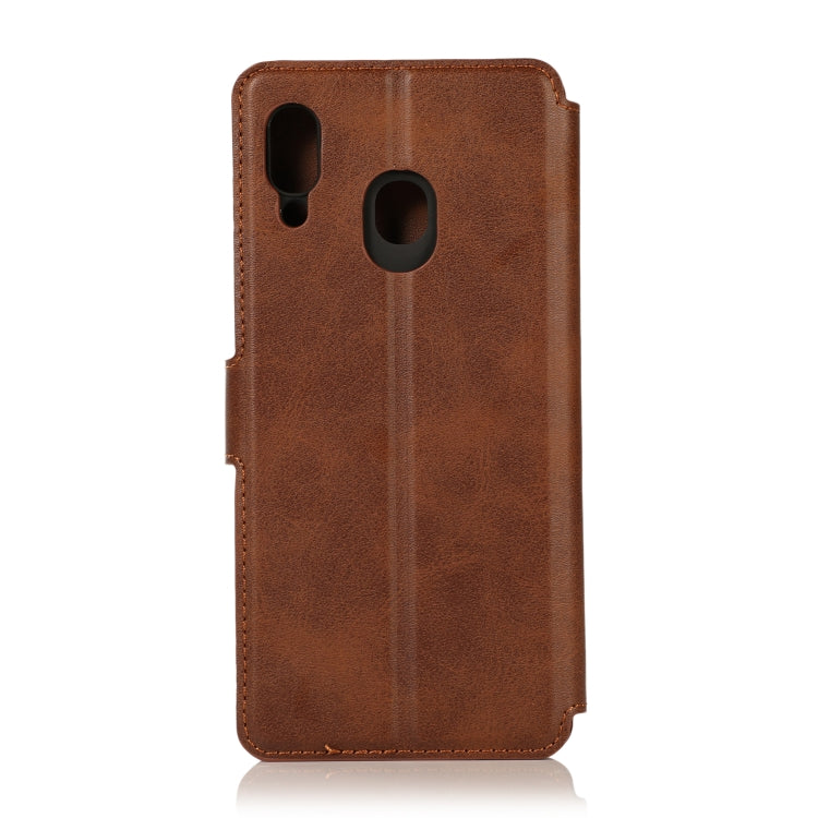For Samsung Galaxy A30 Shockproof PU + TPU Leather Phone Case
