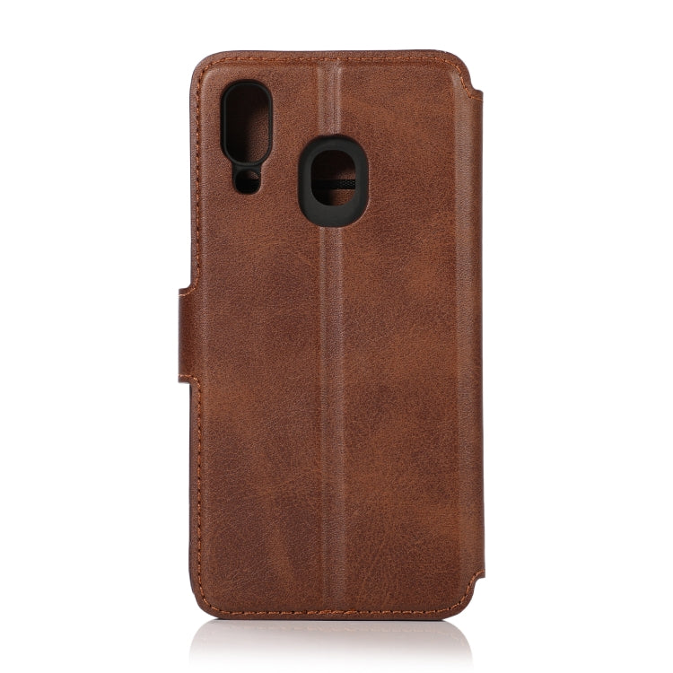 For Samsung Galaxy A40 Shockproof PU + TPU Leather Phone Case