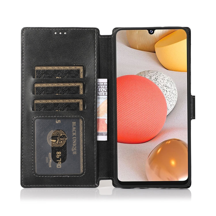 For Samsung Galaxy A42 5G Shockproof PU + TPU Leather Phone Case
