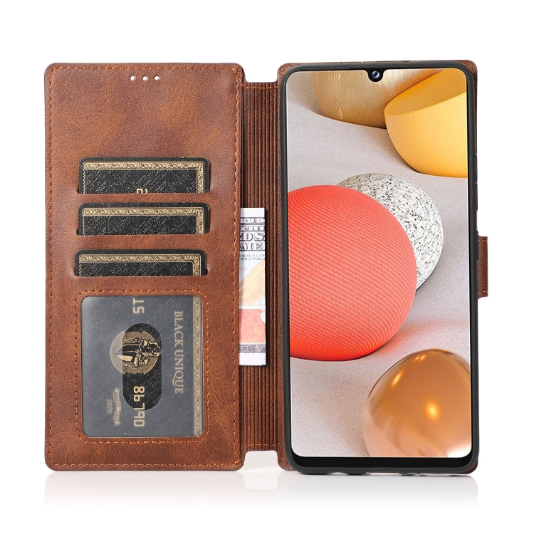 For Samsung Galaxy A42 5G Shockproof PU + TPU Leather Phone Case