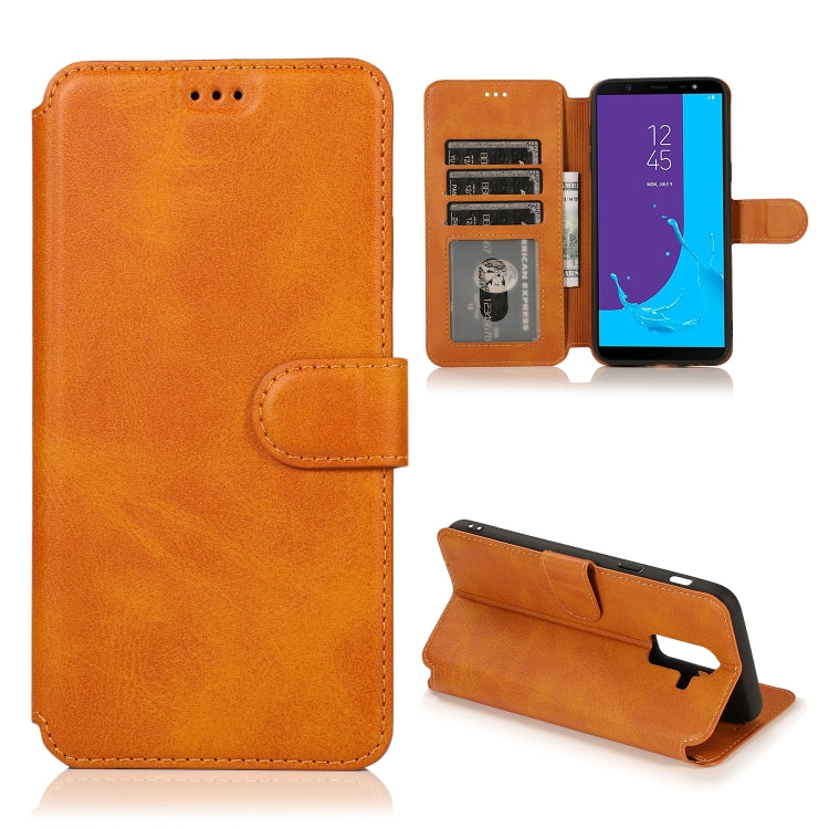 For Samsung Galaxy J8 2018 Shockproof PU + TPU Leather Phone Case