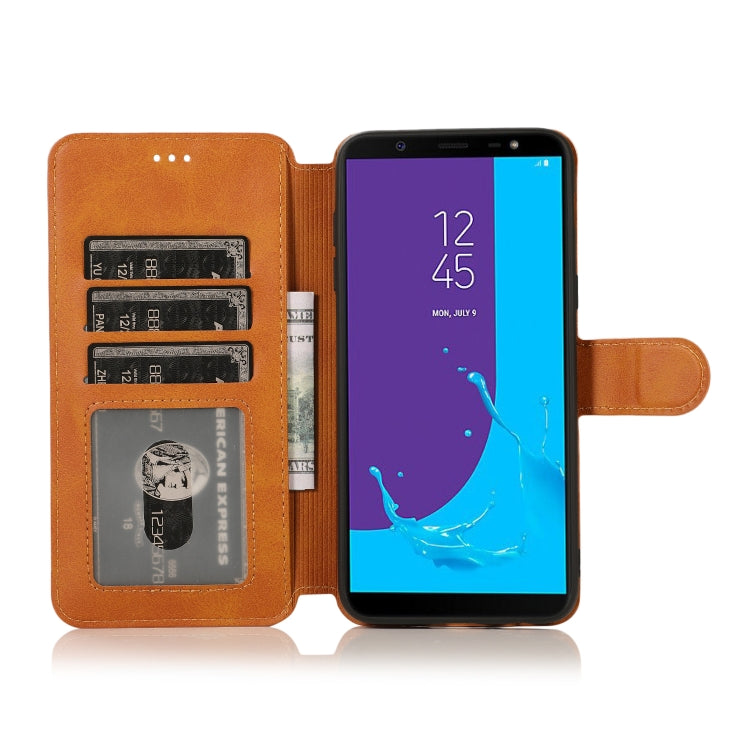 For Samsung Galaxy J8 2018 Shockproof PU + TPU Leather Phone Case