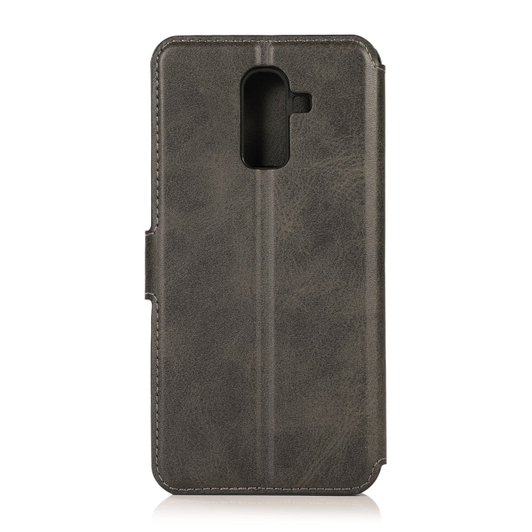 For Samsung Galaxy J8 2018 Shockproof PU + TPU Leather Phone Case