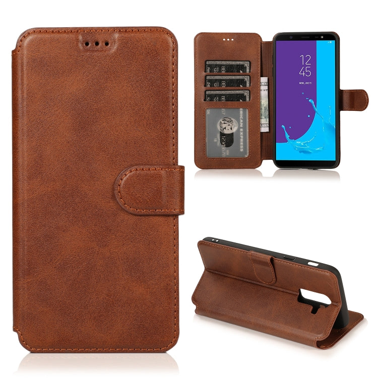 For Samsung Galaxy J8 2018 Shockproof PU + TPU Leather Phone Case