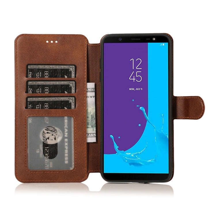 For Samsung Galaxy J8 2018 Shockproof PU + TPU Leather Phone Case