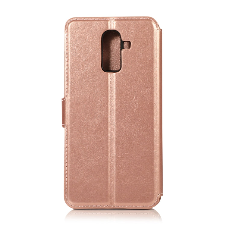 For Samsung Galaxy J8 2018 Shockproof PU + TPU Leather Phone Case