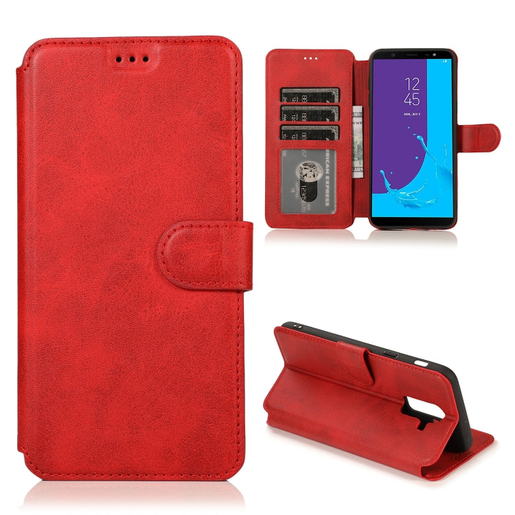 For Samsung Galaxy J8 2018 Shockproof PU + TPU Leather Phone Case