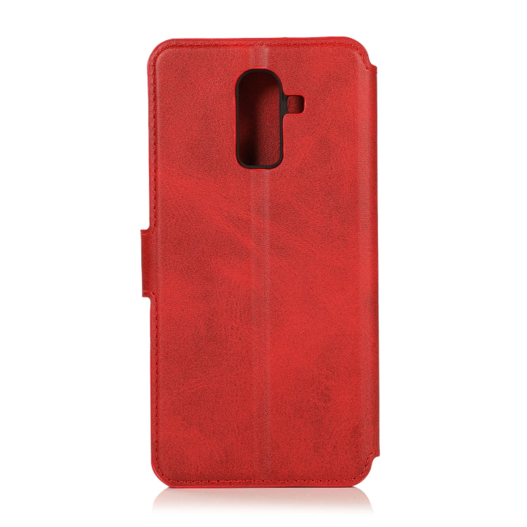 For Samsung Galaxy J8 2018 Shockproof PU + TPU Leather Phone Case