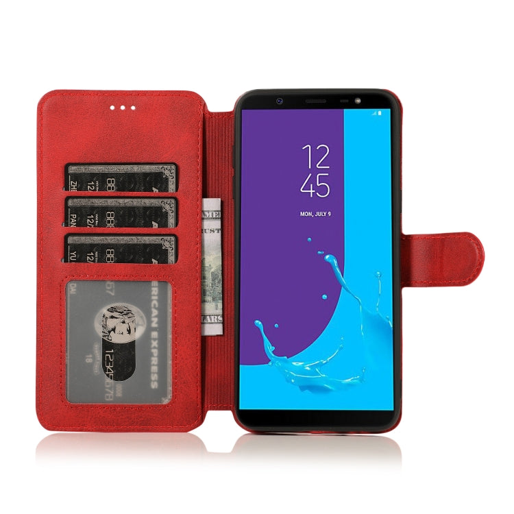 For Samsung Galaxy J8 2018 Shockproof PU + TPU Leather Phone Case