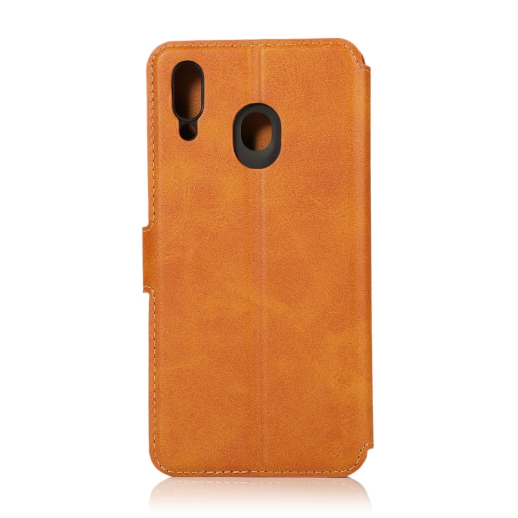 For Samsung Galaxy M20 Shockproof PU + TPU Leather Phone Case