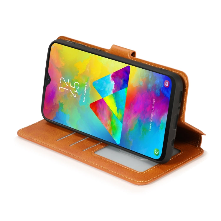 For Samsung Galaxy M20 Shockproof PU + TPU Leather Phone Case