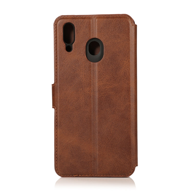 For Samsung Galaxy M20 Shockproof PU + TPU Leather Phone Case