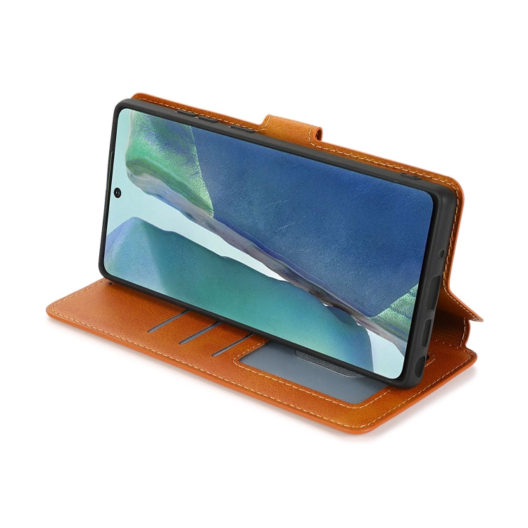 For Samsung Galaxy Note20 Shockproof PU + TPU Leather Phone Case