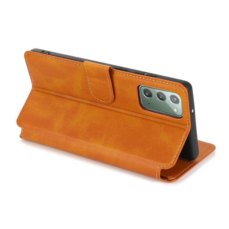 For Samsung Galaxy Note20 Shockproof PU + TPU Leather Phone Case