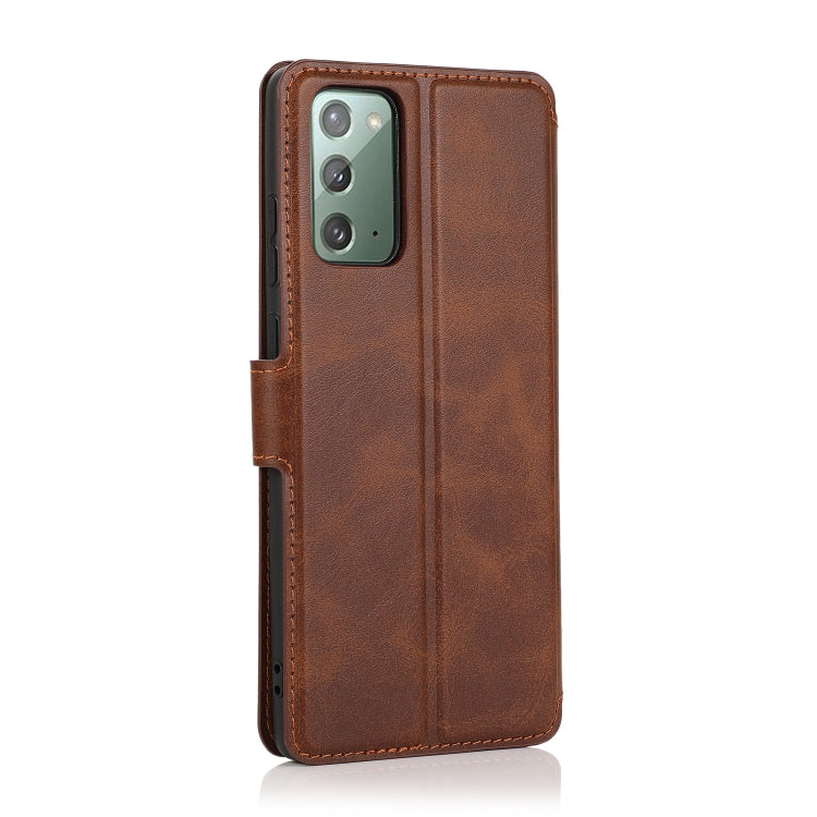 For Samsung Galaxy Note20 Shockproof PU + TPU Leather Phone Case