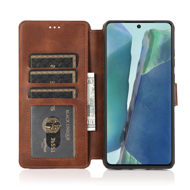 For Samsung Galaxy Note20 Shockproof PU + TPU Leather Phone Case