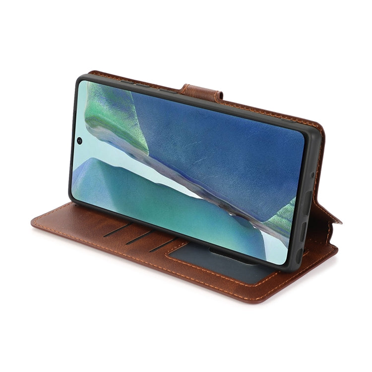 For Samsung Galaxy Note20 Shockproof PU + TPU Leather Phone Case