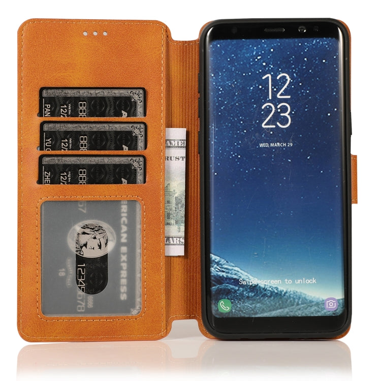 For Samsung Galaxy S8 Shockproof PU + TPU Leather Phone Case