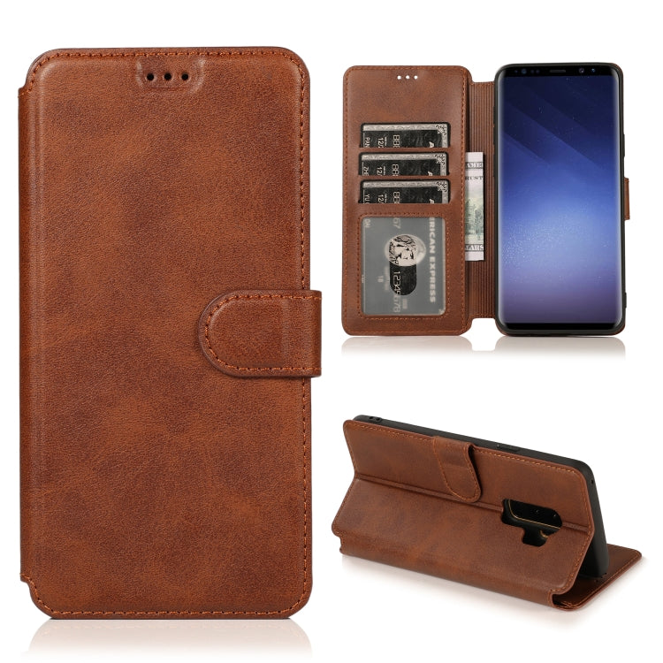 For Samsung Galaxy S9+ Shockproof PU + TPU Leather Phone Case